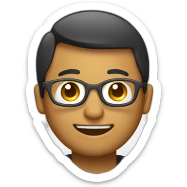 Trabajando frente a una laptop muy feliz sticker