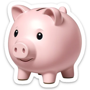Light pink piggy bank sticker