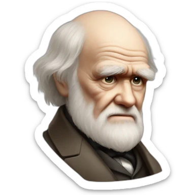 charles darwin cry sticker