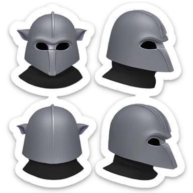 Lavender gray Pig armadillo darth Vader mask face armadillo darth Vader fanned tail feathered tail pig armadillo darth Vader face sticker