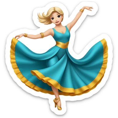 Emoji estilo ilustración de una mujer practicando danza aérea en tela, colgada en telas de seda, pose elegante, expresión feliz, estilo emoji moderno, colores suaves, fondo simple sticker