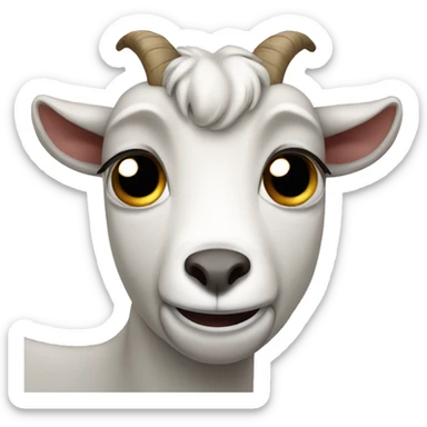 crying goat with tears sticker