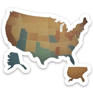 usa map sticker