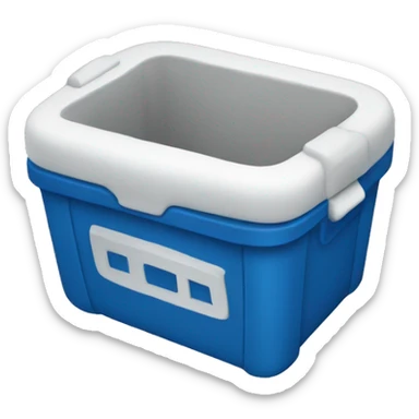 A blue and white esky  sticker