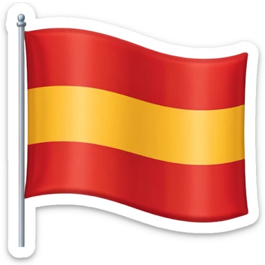 a flat flag that is split down the middle of half the polish flag and half the macedonian flag sticker