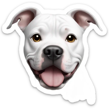 Black and white pitbull sticker