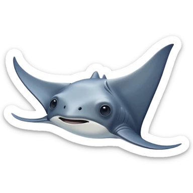 cute manta ray sticker