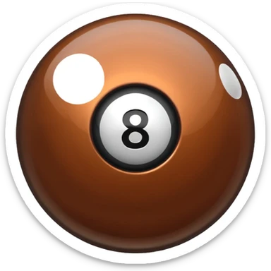bronze opaque 8 ball sticker