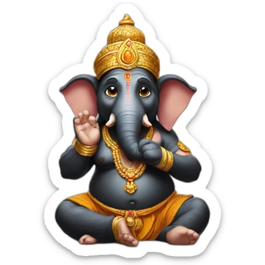 Lord ganesha if he was a chimpanzee sticker