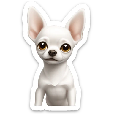 White Chihuahua￼ sticker