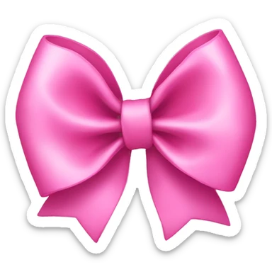 Pink bow sticker