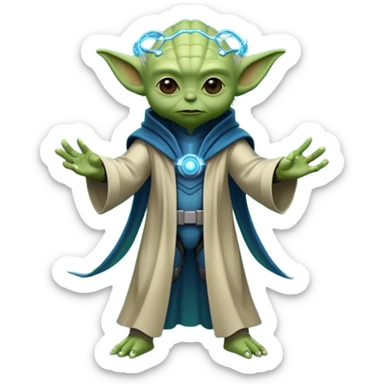 Yoda with a cybersecurity theme sticker