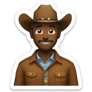 cowboy saying thank you sticker