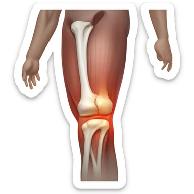 Sad hamstring muscle sticker