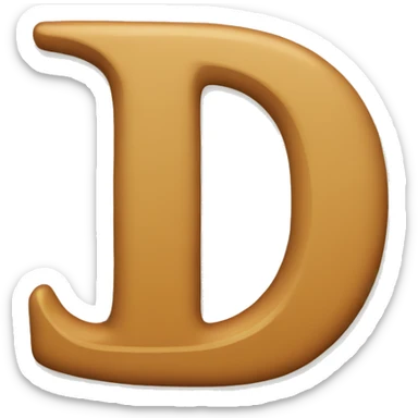 Letter D sticker