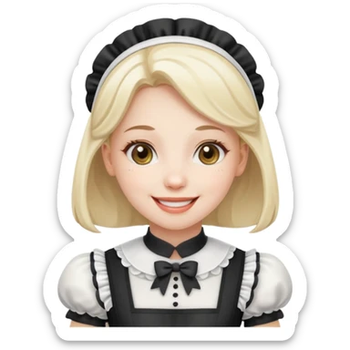Erotic Sex doll maid  sticker
