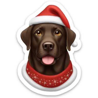 Chocolate lab Christmas  sticker