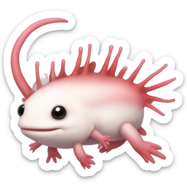 an axolotl sticker