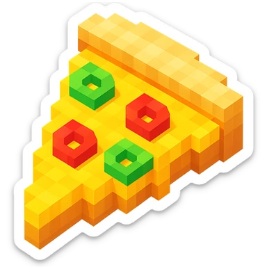 pizza with bell peppers sticker