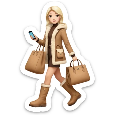 con ugg e borse innovativicrea degli outfit eleganti   sticker