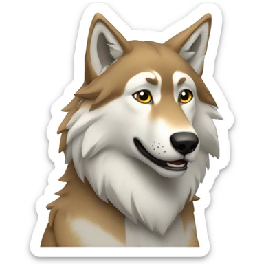 Gentil loup sticker