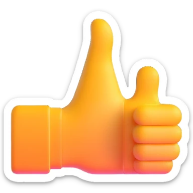 streaming video with thumbs up sticker