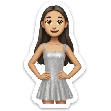 Olivia Rodrigo with the sparkly dress ￼ sticker