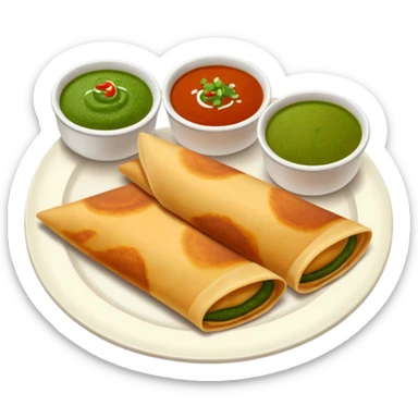 South Indian dosa with chutney emoji sticker