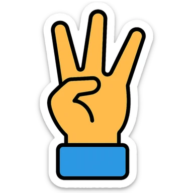 west side hand sign sticker
