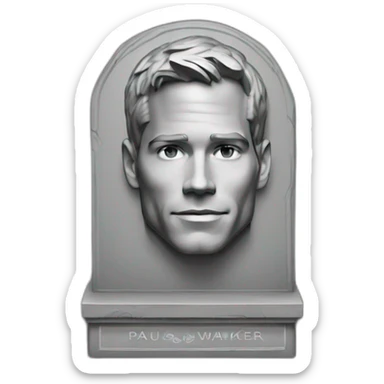 Gravestone paul walker 1973 - 2013 sticker