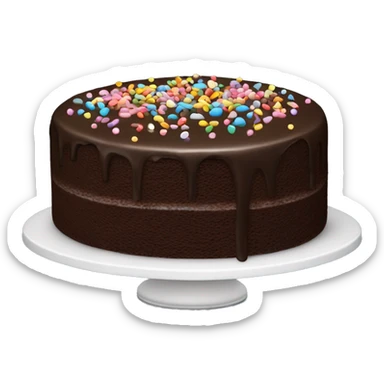 Chocolate cake with sprinkles  sticker