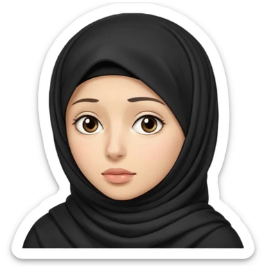 sick and tired woman in black hijab sticker