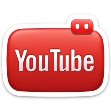 YouTube logo in text  sticker