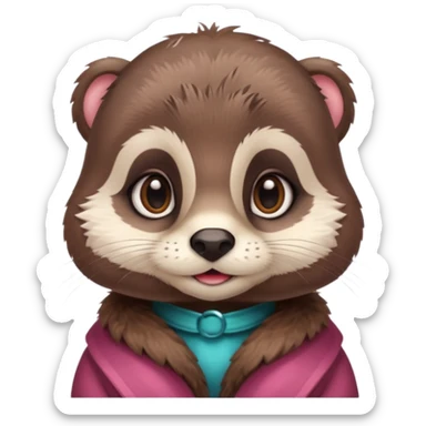 Cute coquette Otter sticker