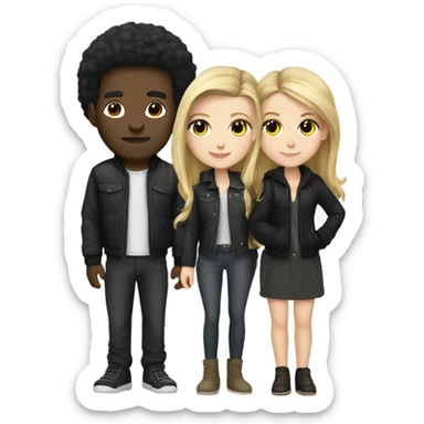 Couple white girl and black man with urban outfit sticker