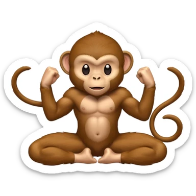 monkey doing the splits sticker
