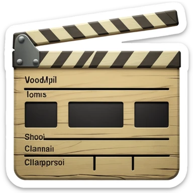 pale olive clapperboard sticker