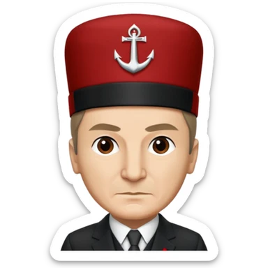 Atatürk kafasında şamkayla sticker