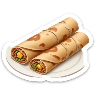 Paratha egg  roll single sticker