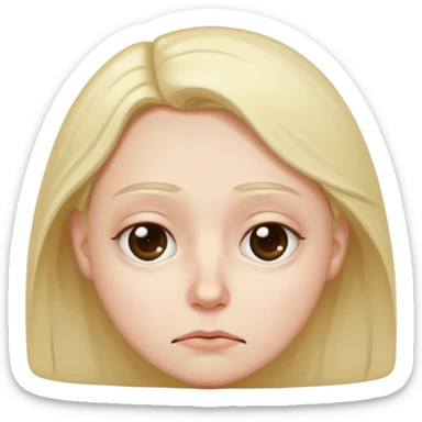 Tired bored face sticker