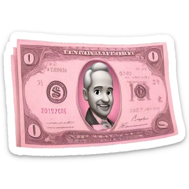 pink money sticker