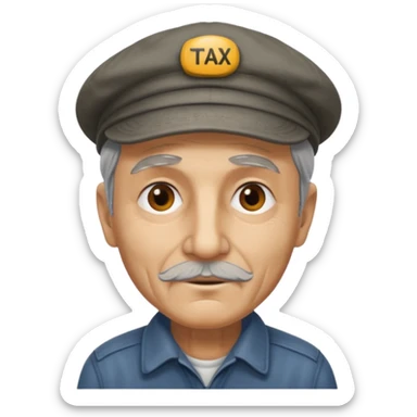 old taxi driver sticker