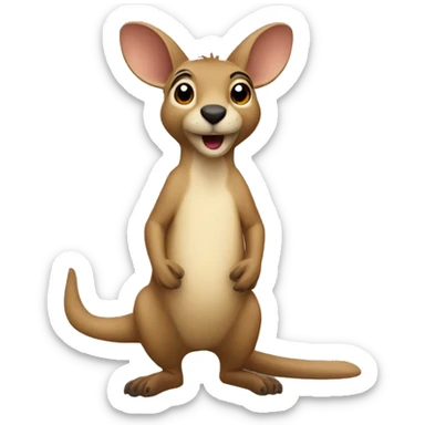 Kangourou qui saute sticker
