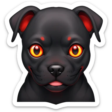 very evil pibble dog but still cute  sticker