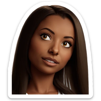 realistic portrait of girl sticker