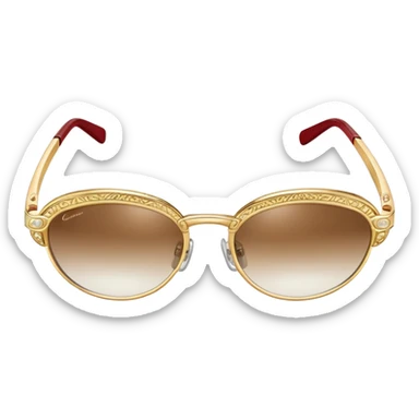 Cartier glasses, luxury eyewear sticker