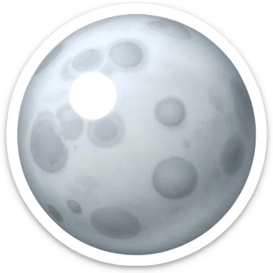 Venus planet emoji, pale grey sphere, gentle blurred haze, soft cloudy appearance, simple and round, no text sticker
