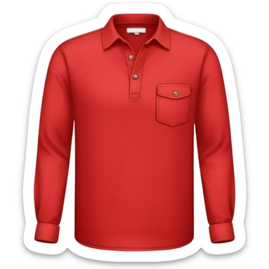 red cotton shirt sticker