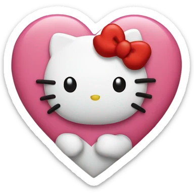 hello kitty heart sticker