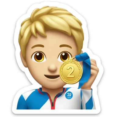 Gold medal but wih number 2 on it sticker